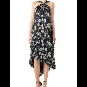 Derek Lam 10 Crosby black print halter dress